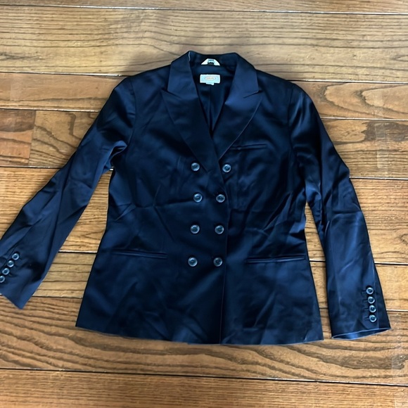 Talbots Navy Double-Breasted Wool Blazer - Picture 7 of 12